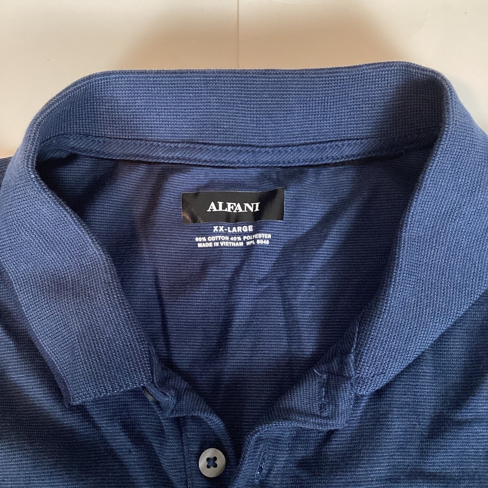 Alfani Mens Polo Shirt Casual Size XXL XXLarge Comfort Short Sleeve Soft - Picture 3 of 7